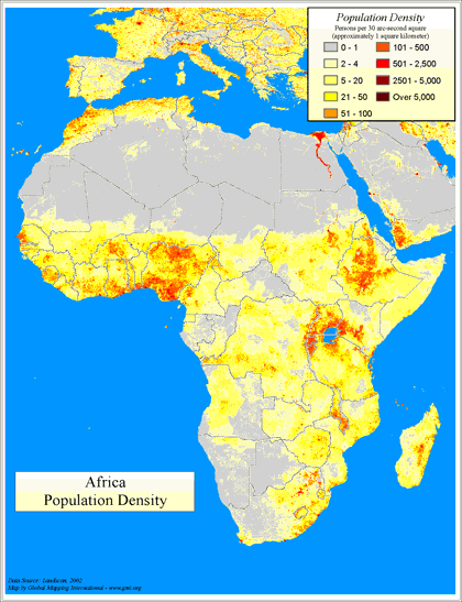 Africa- Population Density (Landscan)